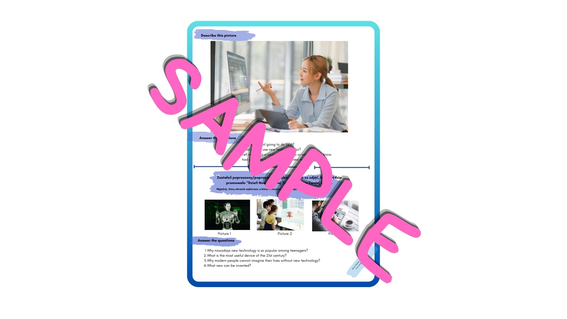 opis obrazka, zadanie 3 maturalne, język angielski